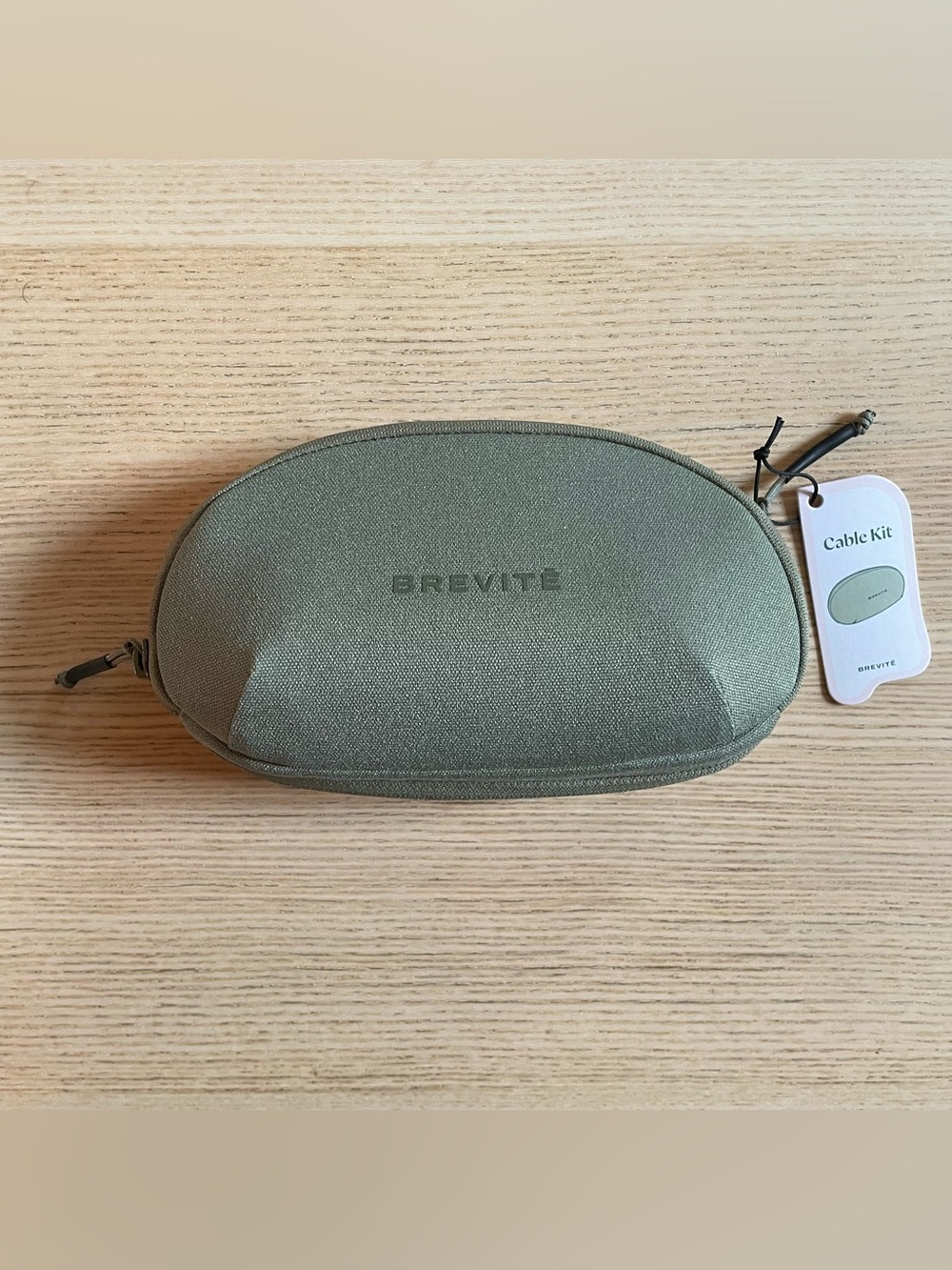 Brevité Olive Green Cable Kit Pouch